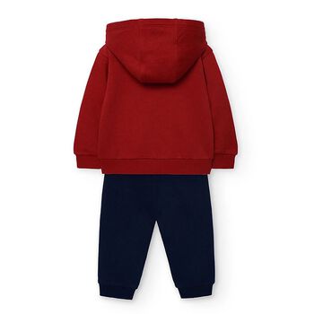 Boys Red & Navy Blue Anchor Tracksuit