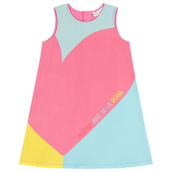 Girls Pink Heart Dress