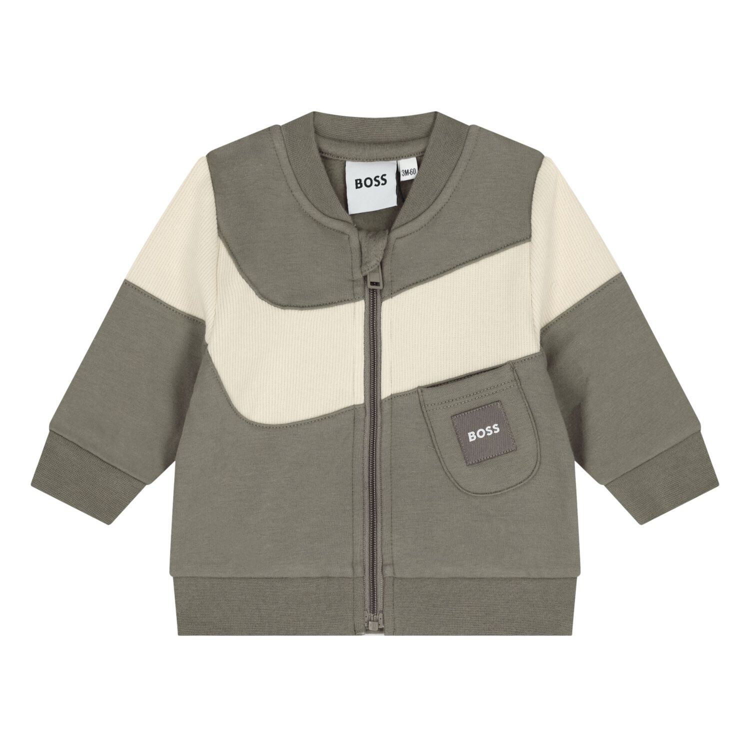 Baby Boys Beige & Ivory Logo Tracksuit Gift Set, 1, hi-res