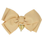 Girls Gold Bow Hairclip, 1, hi-res