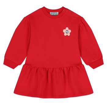 Younger Girls Red Logo Dress