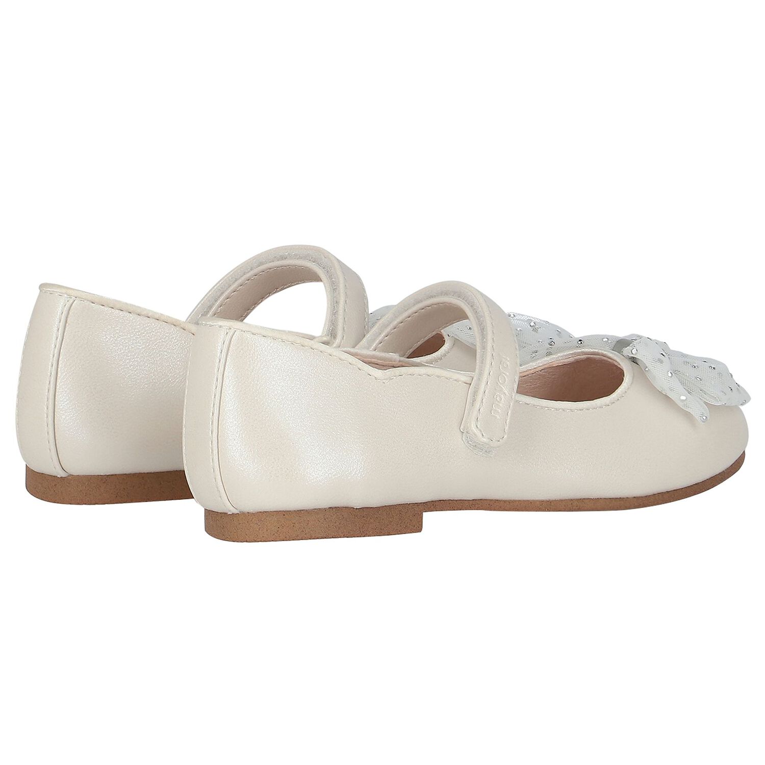 حذاء بنات بفيونكة باللون العاجي, 3, hi-res image number null