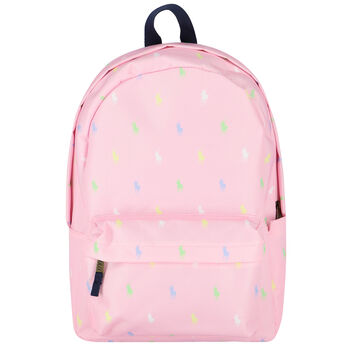 Girls Pink Logo Backpack