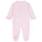 Baby Girls White & Pink Old English Roses Babygrow, 1, hi-res