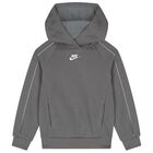 Boys Beige Swoosh Logo Tracksuit, 3, hi-res