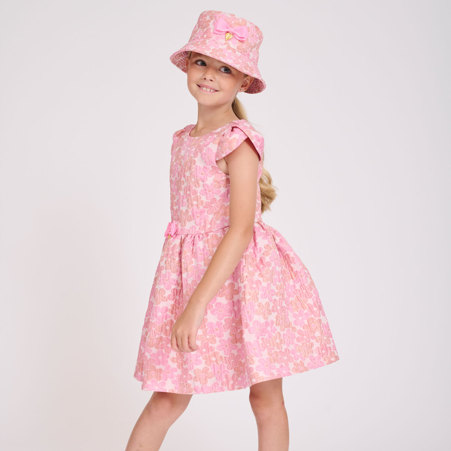 فستان بنات جاكار يونيكورن باللون الكحلي , 3, hi-res image number null