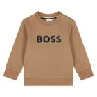 سويت شيرت بشعار بيج للأولاد الصغار, 1, hi-res