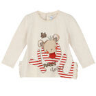 Younger Girls Ivory & Orange Leggings Set, 1, hi-res