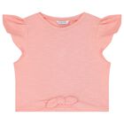 طقم شورت بنات بطبعة متعرجة باللون الوردي, 1, hi-res