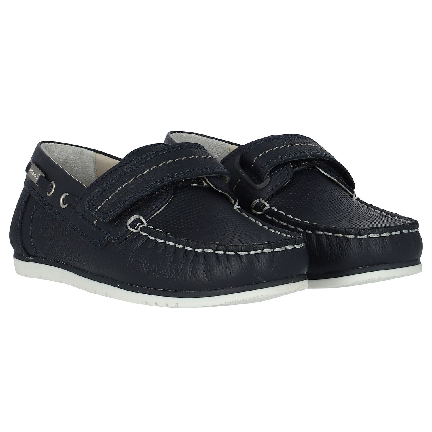 Boys Navy Blue Leather Shoes, 1, hi-res