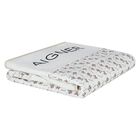 بطانية بالشعار باللون الأبيض والبيج, 1, hi-res