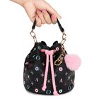 Girls Black & Pink Leather Handbag ( 18CM ), 1, hi-res