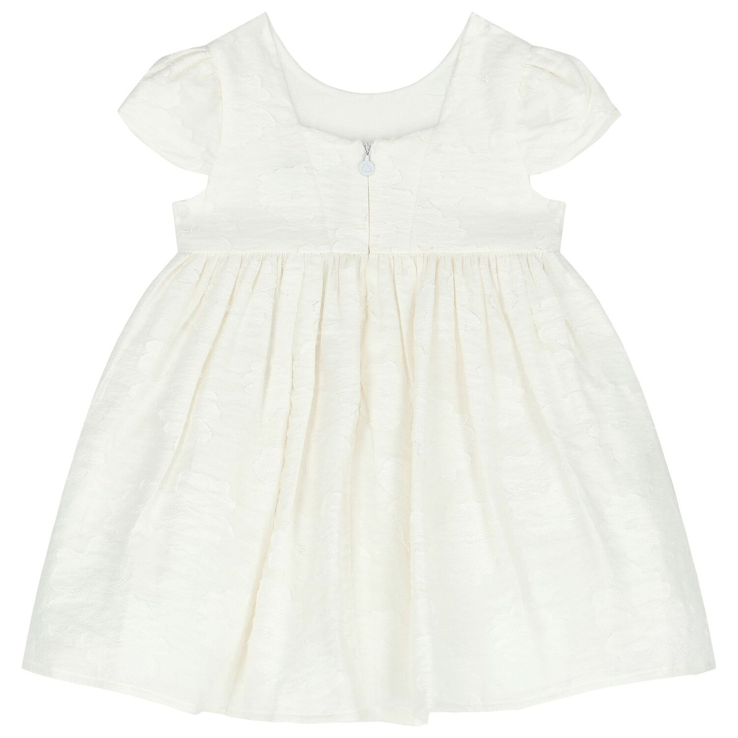 فستان بنات جاكار باللون العاجي, 2, hi-res