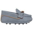 Baby Boys Blue Suede Pre Walker Moccasins, 1, hi-res
