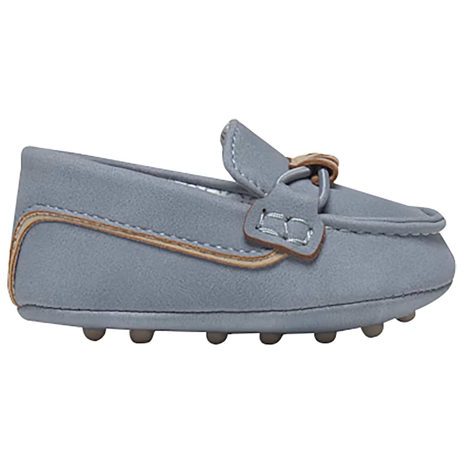 Baby Boys Blue Suede Pre Walker Moccasins, 1, hi-res