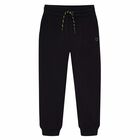 Boys Black Logo Joggers, 1, hi-res