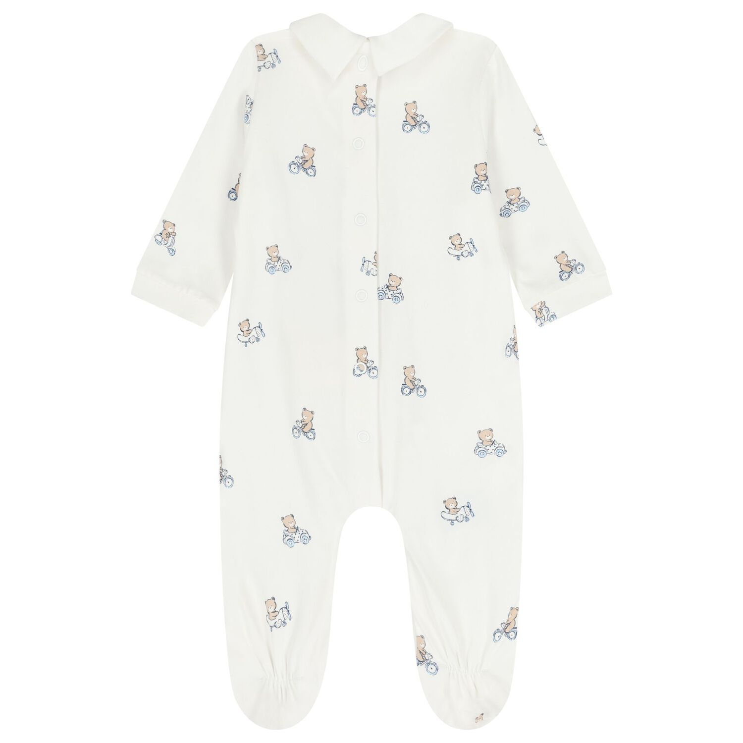 Baby Boys Ivory & Blue Babygrows ( 2-Pack ), 2, hi-res