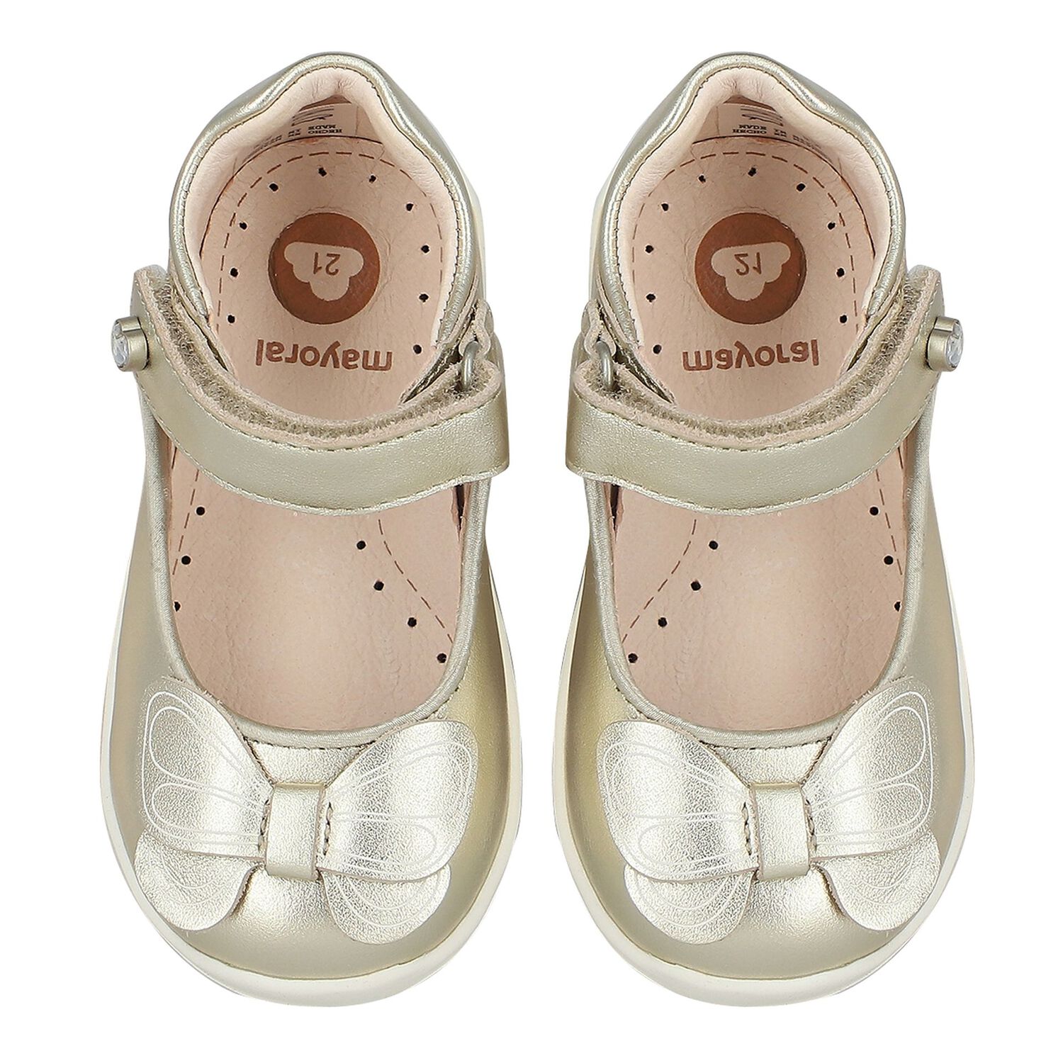 حذاء بنات ما قبل المشي باللون الذهبي, 1, hi-res image number null