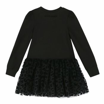 Girls Black Logo Dress