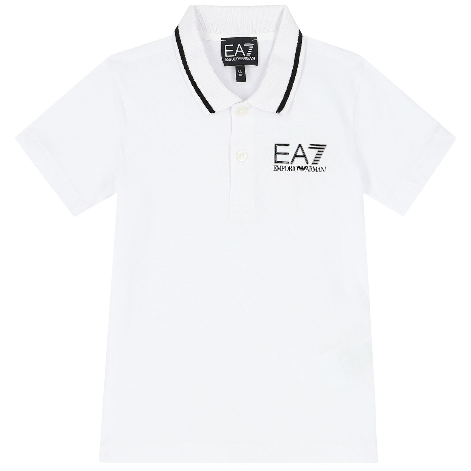Boys White Logo Polo Shirt, 2, hi-res