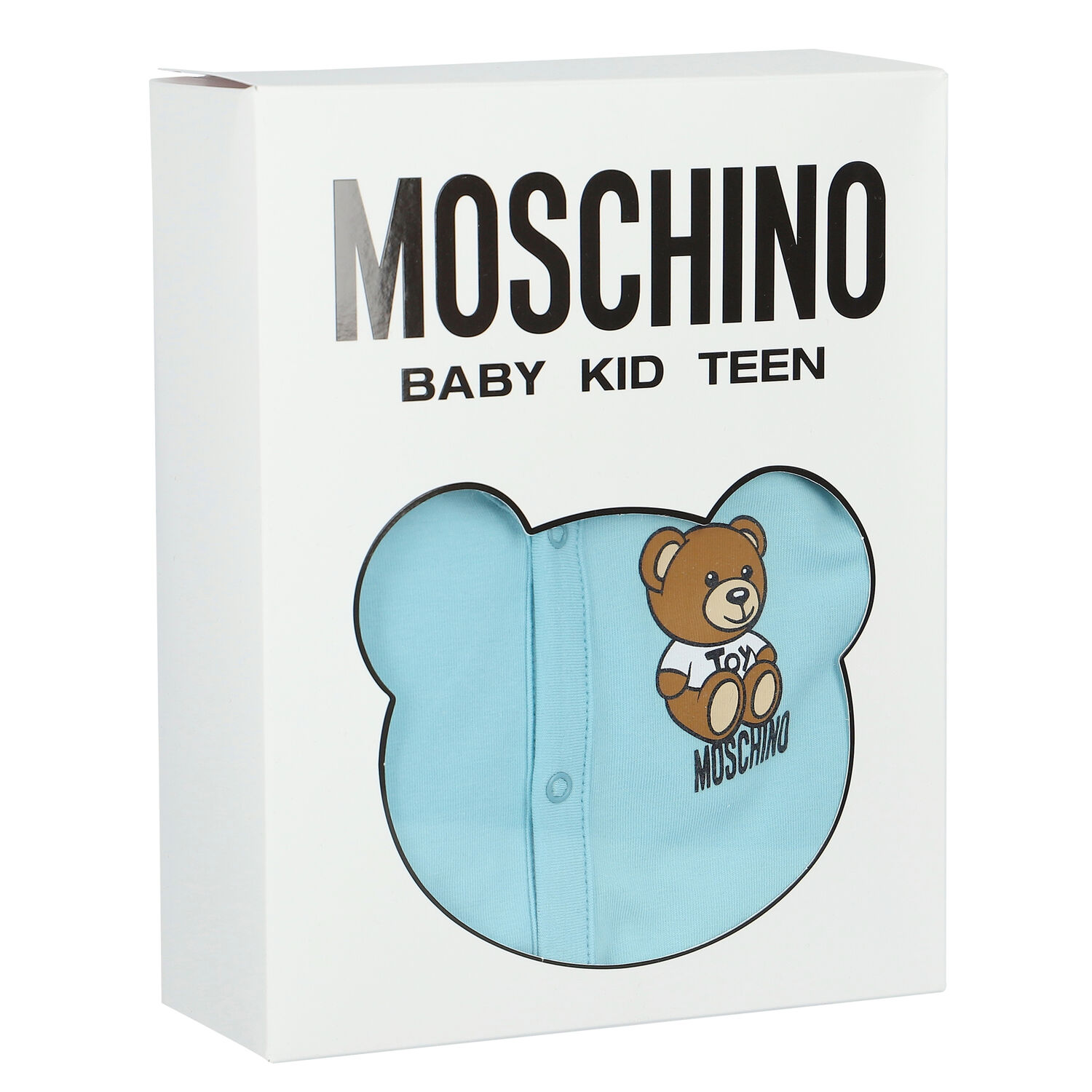 Pink Teddy Bear Logo Babygrow Set, 3, hi-res