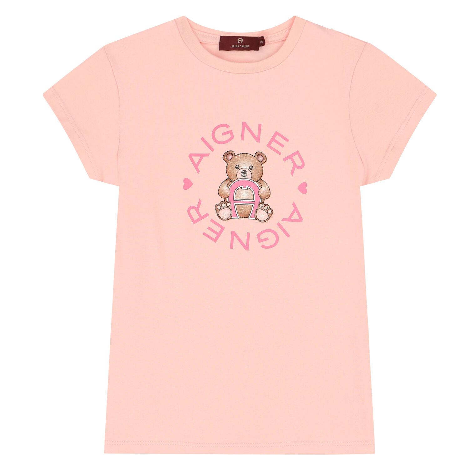 Girls Pink Logo T-Shirt, 2, hi-res image number null