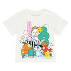 Younger Boys White Logo T-Shirt, 1, hi-res