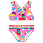 مايوه بيكيني بالشعار باللون الوردي, 1, hi-res