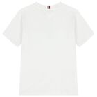 Boys White Logo T-Shirt, 1, hi-res