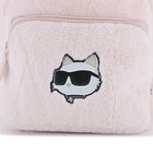 Girls Pink Faux Fur Choupette Backpack, 1, hi-res