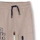 Boys Beige Logo Cargo Trousers, 1, hi-res
