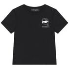 Boys Mini Me Black Ikonik Karl Logo T-Shirt, 1, hi-res