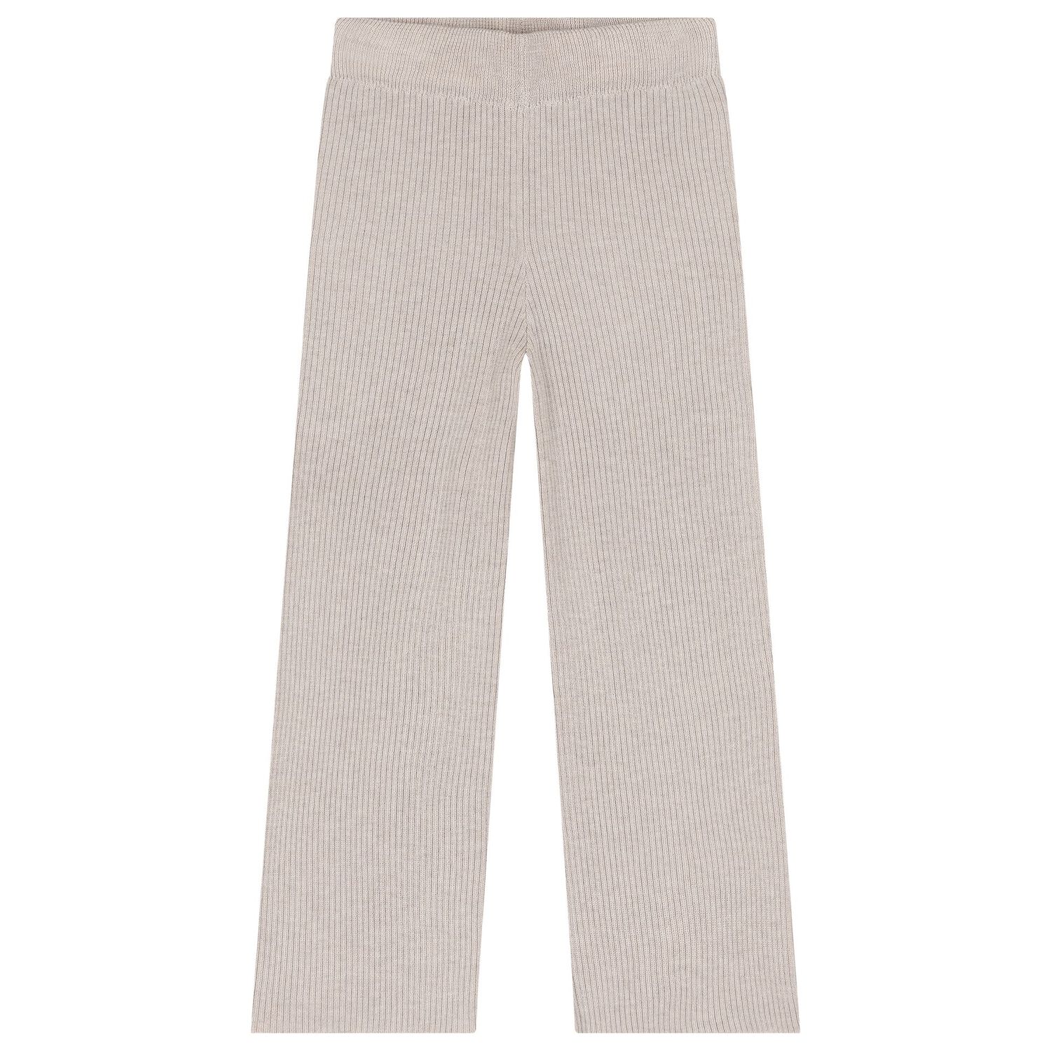 Girls Beige Knitted Trousers Set, 1, hi-res