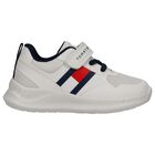 Boys White Logo Trainers, 1, hi-res