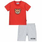 Red & Grey Logo Shorts & Squeaky T-Shirt Set, 1, hi-res