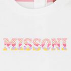 فستان بنات بالشعار باللون الأبيض والوردي للأطفال, 1, hi-res