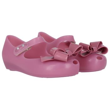 Girls Lilac Bow Jelly Shoes