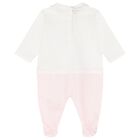 Baby Girls White & Pink Logo Babygrow Gift Set, 1, hi-res