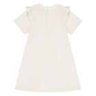 Younger Girls Ivory Logo Bag Dress, 1, hi-res