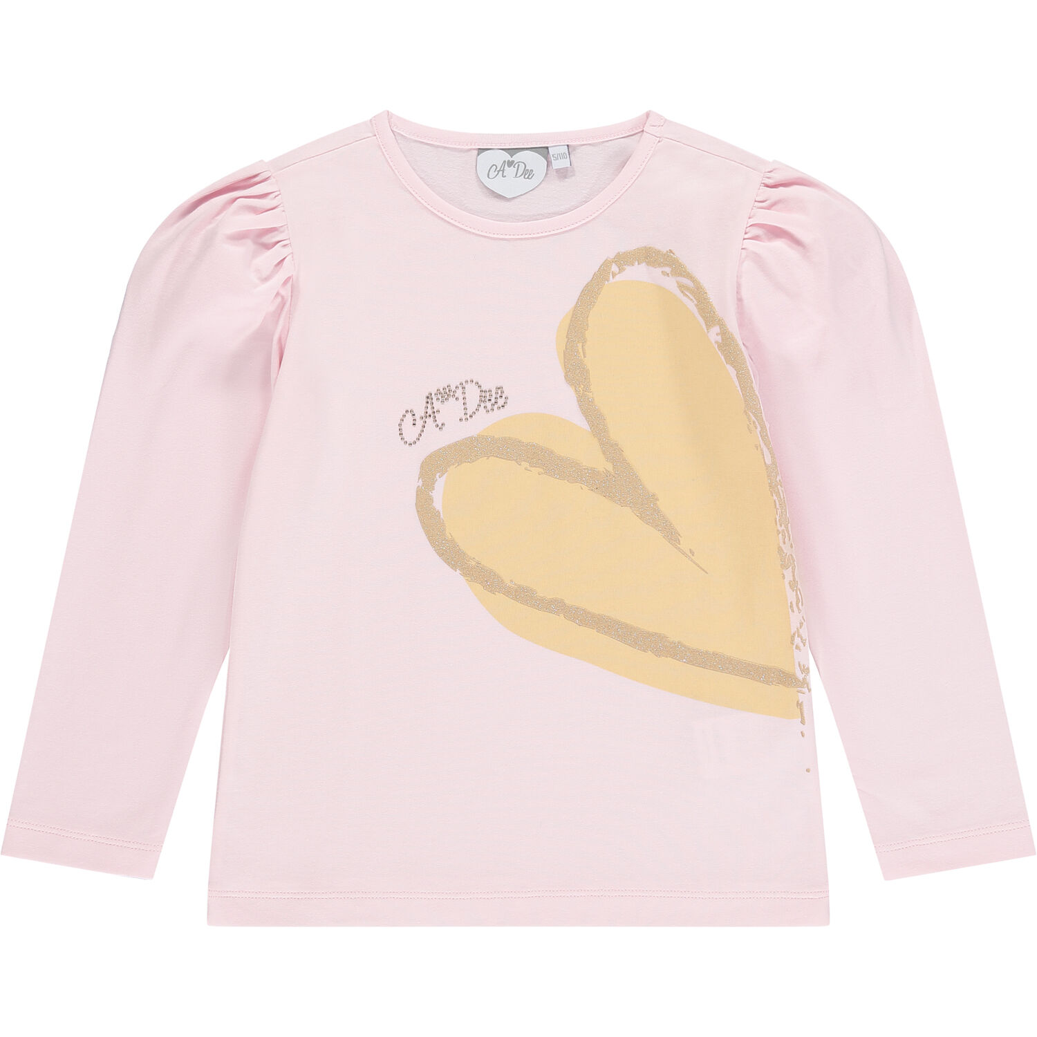 طقم تنورة بطبعة قلب ياللون الوردى, 1, hi-res