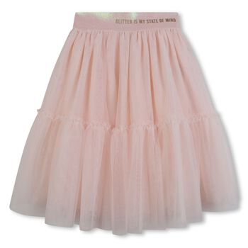 Girls Pink Glitter Tulle Skirt 
