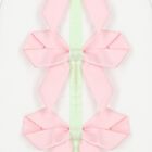 Girls White & Pink Bow Dress, 1, hi-res