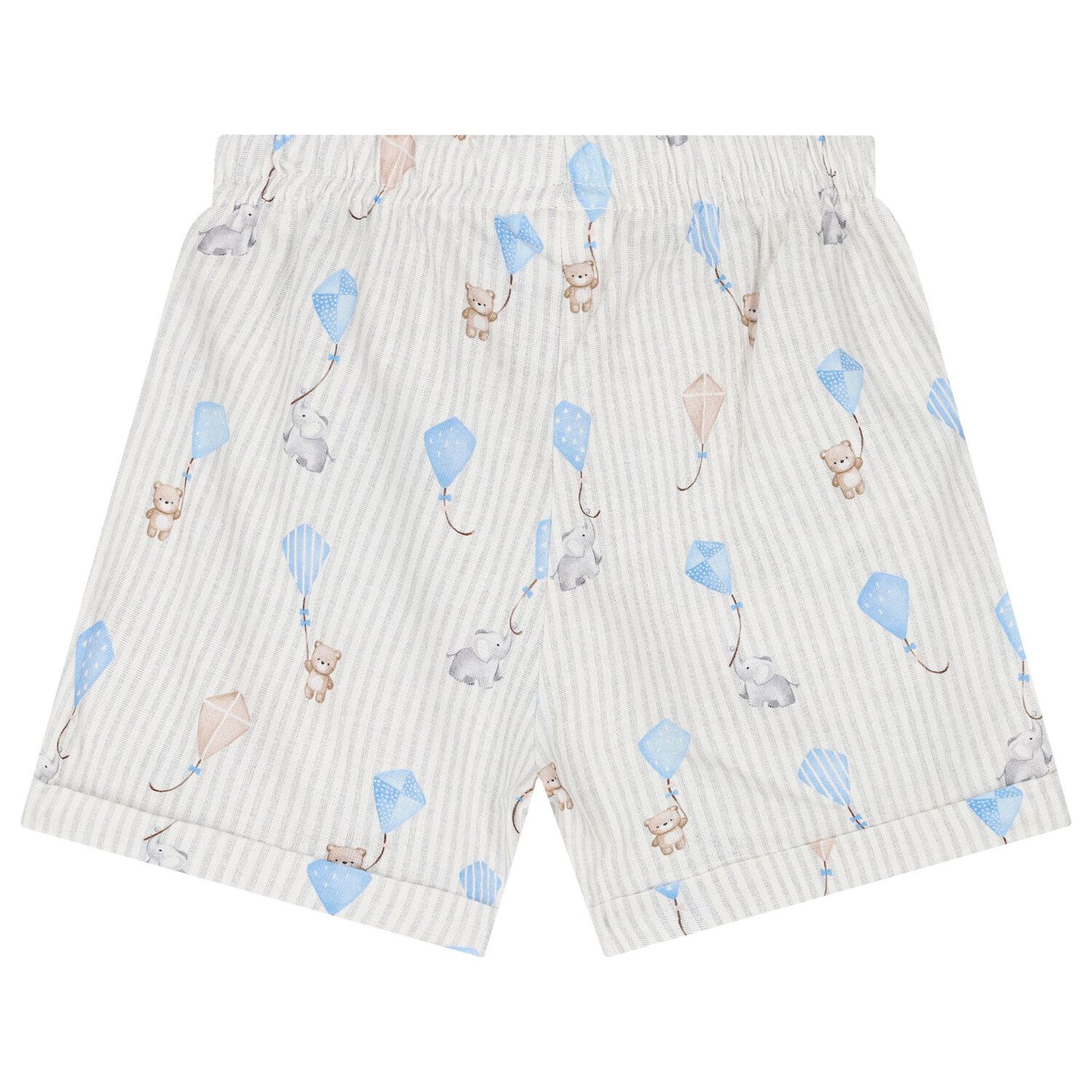 Baby Boys Blue Kite Shorts Set, 1, hi-res