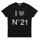 Girls Black Logo T-Shirt, 1, hi-res