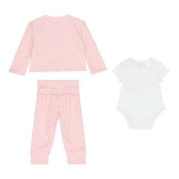 Baby Girls Pink Logo Tracksuit ( 3 Piece )