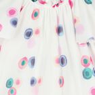 فستان بنات مكشكش باللون الأبيض, 1, hi-res