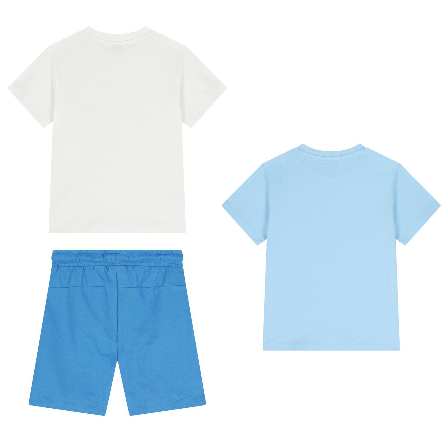 Boys White & Blue Shorts Set, 3, hi-res