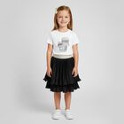 Girls White Logo T-Shirt, 1, hi-res