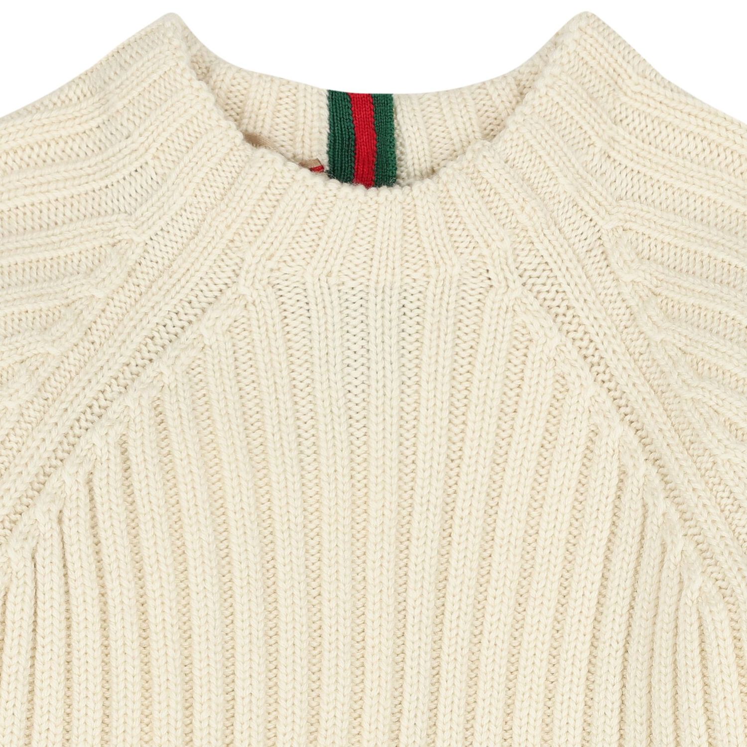 Ivory Web Striped Baby Romper, 1, hi-res