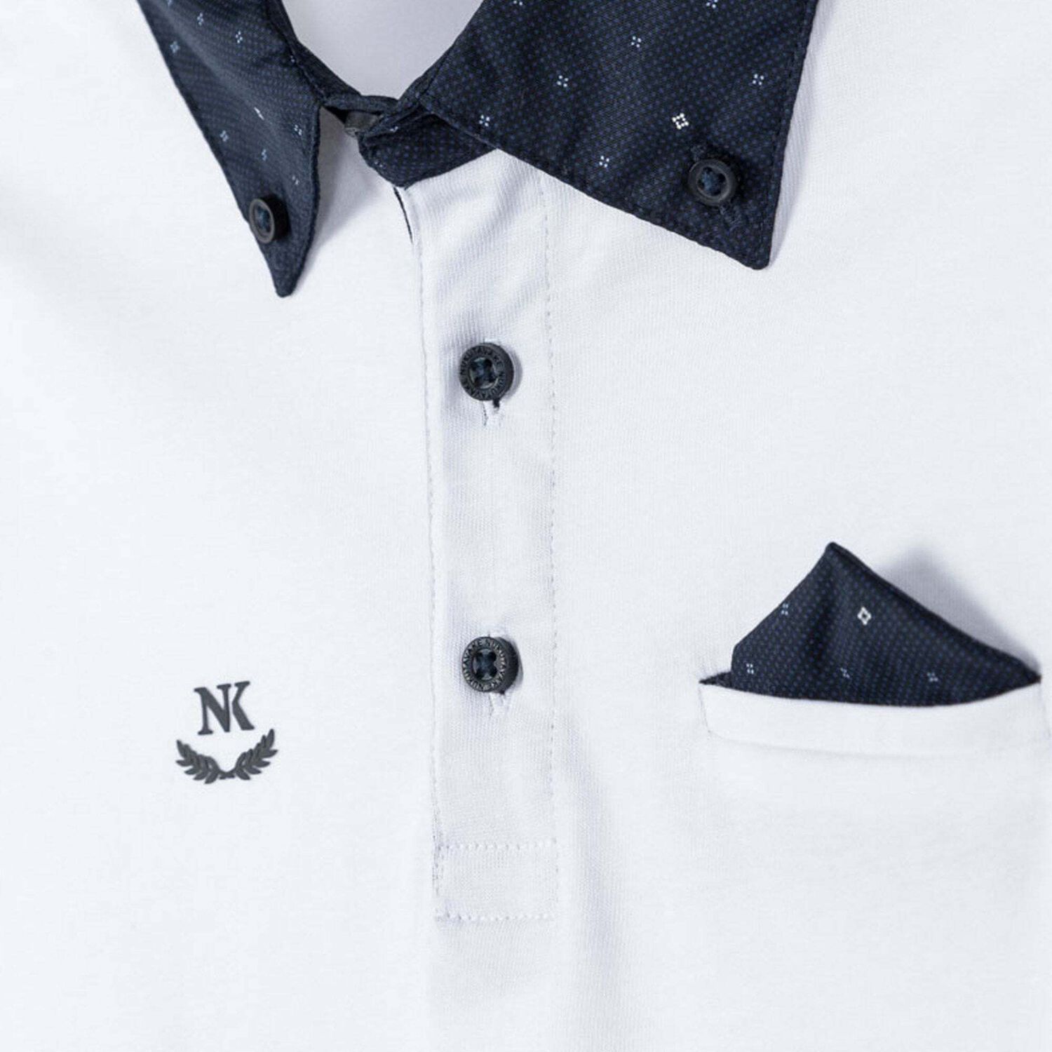 الأولاد قميص بولو أبيض, 1, hi-res